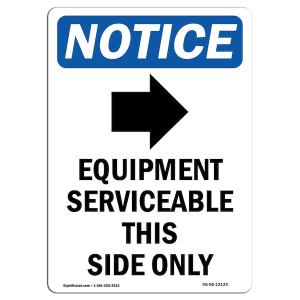 Sign, 5" H, Equipment Serviceable Sign With Symbol, Portrait, NS-D-35-V-12125-10PK